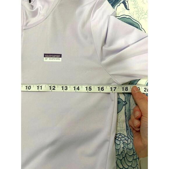 PINK Victoria’s Secret Ultimate Half Zip Lavender Purple Pullover- Size Medium - Picture 7 of 8